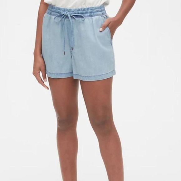 Gap Pull On Indigo Twill Shorts - Picture 1 of 5
